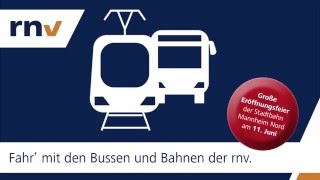 Fahr mit den Bussen und Bahnen der rnv [upl. by Diley]