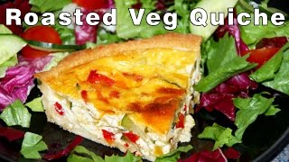 How to Make Roasted Vegetable Quiche Recipe  HappyFoods [upl. by Auhsot909]