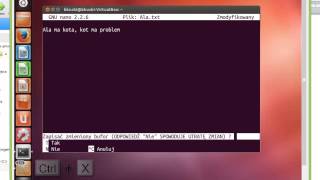 007 Kurs Linuxa edytory tekstu w systemie Linux gedit nano [upl. by Oberstone]