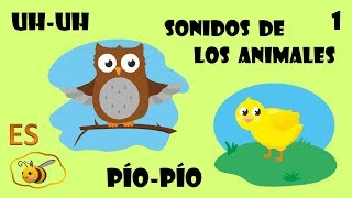 Sonidos de animales para niños de 1 a 5 años Palabras onomatopeyas para bebés en español [upl. by Aicen225]