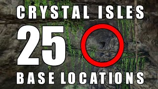 ARK Crystal Isles  25 Base locations rat holes hidden locations and more [upl. by Raquela85]