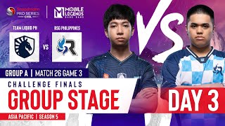 TLPH VS RSGPH  SPS Mobile Challenge Finals Group Stage  MLBB  S5 Day 3  Group A Match 26 Game 3 [upl. by Vasiliki231]