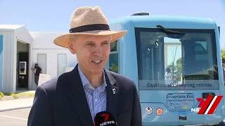 Stockland Amberton Beach  Driverless Bus Launch on Channel 7 [upl. by Lukey]