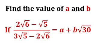 How to rationalise the denominator of a surd  2root6root53root52root6abroot30 [upl. by Ertsevlis]