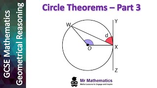 Applying Circle Theorems  Part 3  Mr Mathematics [upl. by Annawik441]