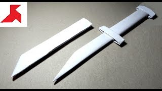 DIY  How to make DAGGER with a scabbard from A4 paper [upl. by Felix951]