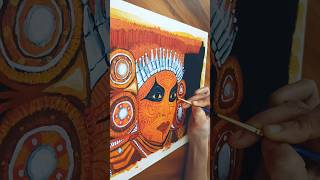 Theyyam paintingeasy acrylic paintingBabysteps by AnjaliKrishna shorts youtubeshorts [upl. by Aniuqal]