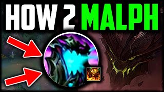 MALPHITE IS BUSTED NOW How to Malphite amp CARRY Best BuildRunes Malphite Guide Season 14 [upl. by Ahsimin]