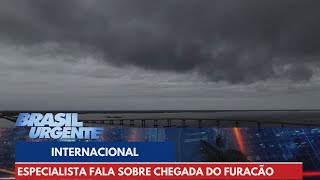 Brasileira detalha preparação para enfrentar a passagem do furacão Milton  Brasil Urgente [upl. by Sualk]