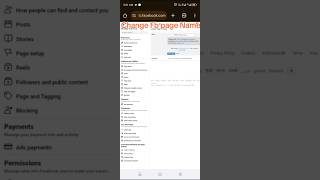 How To change Facebook page Name in chrome [upl. by Neirod936]