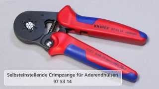 KNIPEX Selbsteinstellende Crimpzange mit Seiteneinführung 97 53 14 [upl. by Aleahcim178]