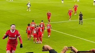 Liverpool Fans Reaction To Alexis Mac Allister First Goal vs Fulham [upl. by Notlad]