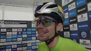 Primož Roglič  Interview at the finish  World Championships Road Race Zürich 2024 [upl. by Hola]