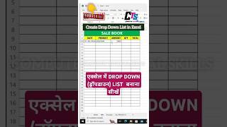 How to create a Dropdown List in Excel shorts msexcel [upl. by Aip331]