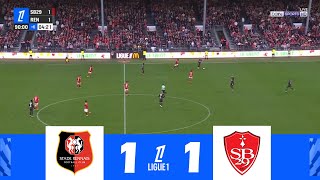 Rennes contre Brest 11  Ligue 1 202425  Résumé de Match [upl. by Akinnor686]