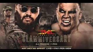 WWE 2K24 TNA Wrestling Slammiversary 2024 Double Title PCO Vs AJ Francis [upl. by Nilhtac]