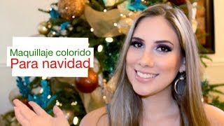 Maquillaje de navidad en morado [upl. by Minette]