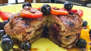 Desayuno SaludableHOT CAKESPANCAKES Rico Fácil y con Pocos Ingredientes [upl. by Cedell]