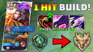 FINALLY BEST LANCELOT FULL DAMAGE BUILD FOR SOLO RANK 99 BROKEN 🔥 [upl. by Marjy]