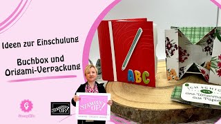 🔴 Ideen zur Einschulung  Buchbox und OrigamiVerpackung  Stampin Up [upl. by Arbmik]