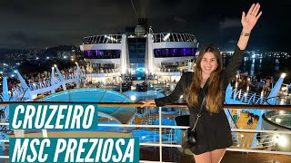 VLOG TOUR PELO CRUZEIRO MSC PREZIOSA  MINHA PRIMEIRA VEZ EM UM NAVIO [upl. by Kermit449]