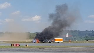 Stunt plane crashes during air show [upl. by Anaej399]