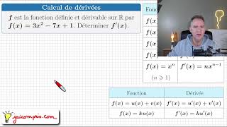 dérivation • cours 2 • dériver des fonctions polynômes  première spé maths • Calcul de fx [upl. by Arimahs242]