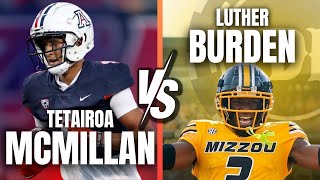 2025 Wide Receiver Class Prospects Tetairoa McMillan Vs Luther Burden  Whos Got the Edge [upl. by Ecirpac54]