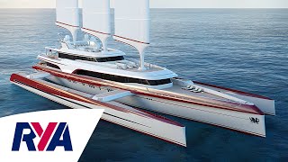 Super Trimaran with Virtually Zero Carbon emissions  Pi Super Yachts [upl. by Mahgirb878]