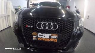 Vinilando un Audi RS3 de Gris a Negro Brillante Glossy  Car Wrapping by Pronto Rotulo [upl. by Rehpotirhc]