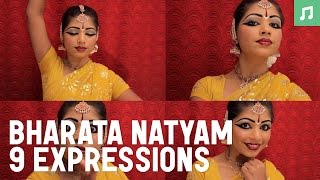 Learn how to practice the 9 facial expressions for Bharata Natyam Indian traditional dance [upl. by Genny259]