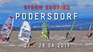 Storm Wind amp Kite Surf  Podersdorf  Lake Neusiedl  Surf World Cup 2019 [upl. by Tiebold]