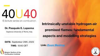 Pasquale E Lapenna  Intrinsically unstable hydrogenair premixed flames fundamentals and modeling [upl. by Nimocks]