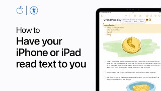 How to have your iPhone or iPad read text to you  Apple Support [upl. by Einhorn353]