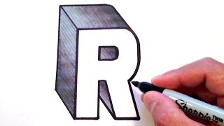 How to Draw the Letter R in 3D [upl. by Deeann]