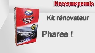 PRÉSENTATION DU KIT RÉNOVATEUR POUR OPTIQUES DE PHARES DE CHEZ AUTO PRATIC [upl. by Enaej]