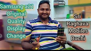 samsung a21 original quality display change best price best rate sri raghava mobiles [upl. by Jesse]