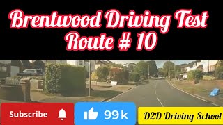 Brentwood Driving Test Route 10 [upl. by Yerfej186]