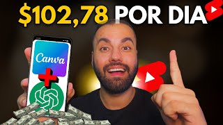 FAÇA 1000 SHORTS EM 15 MINUTOS PARA MONETIZAR NO YOUTUBE USANDO IA CHATGPT  CANVA [upl. by Lahcar]