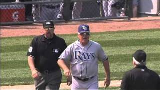 20110410 Maddon gets irate then ejected [upl. by Mylander]