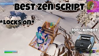 NEW STICKY AIM BEST Fortnite Zen Script  AIMBOT For Competitive Chapter 5 Season 1 [upl. by Annaeiluj]