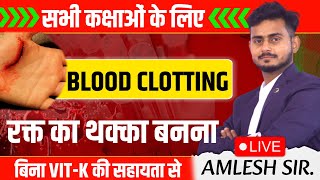 Blood Clotting  Coagulation Blood Physiology  रक्त का थक्का जमना  by  amlesh sir [upl. by Ellened139]