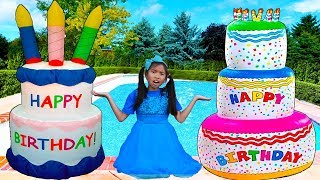 Giant Happy Birthday Cakes Toys  Wendy Pretend Play Surprise Party Kids Toy [upl. by Ravaj320]