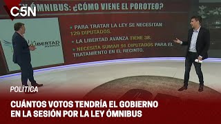 DEBATE de la LEY ÓMNIBUS ¿Cuántos VOTOS tiene el GOBIERNO [upl. by Ladonna]