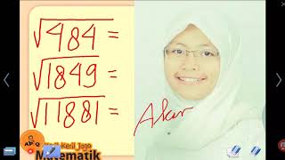 Akar Pangkat 2 Kuadrat  Matematika Mudah1 [upl. by Domineca]