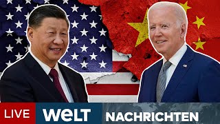 HOCHSPANNUNG AUF BALI Erstes Treffen  Xi und Biden balancieren auf quotroter Liniequot  WELT Newsstream [upl. by Maleeny]