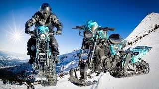 EPIC HarleyDavidson Snowbike  Snow Drag [upl. by Asirak]