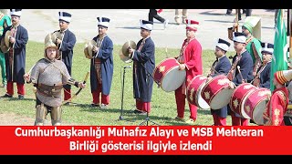 Samsunda Cumhurbaşkanlığı Muhafız Alayı ve MSB Mehteran Birliği gösterisi ilgiyle izlendi [upl. by Farwell]