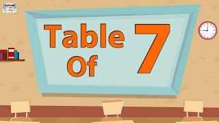 7 Times Table Multiplication  Learn 7x Table  Learn Seven Multiplication Tables For Beginners [upl. by Ayomat]