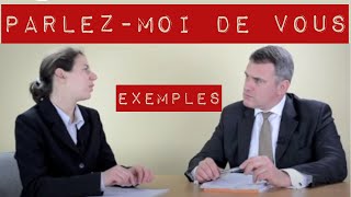 Parlez moi de vous entretien dembauche  exemple de présentation avec simulations [upl. by Lyssa]